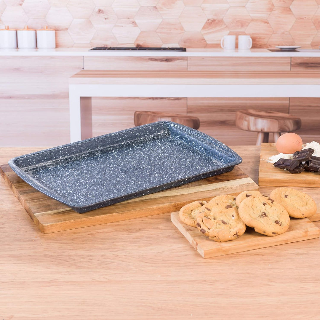 Russell Hobbs COMBO-5439 Nightfall Stone Antihaft-Backblech und Bräter, 38 cm, 2-teilig Backblech &