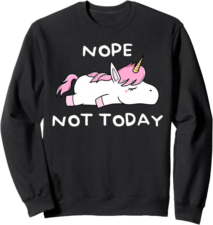Nope Not Today, Nein Heute Nicht Regenbogen Einhorn LGBT Sweatshirt