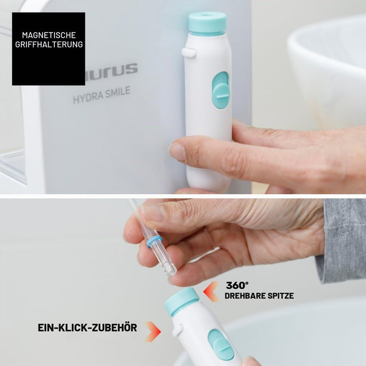 Taurus – Munddusche Hydra Smile 20W | 600ml Wassertank | 1200–1700 Impulse/Min | Touch-Bedienung | 3