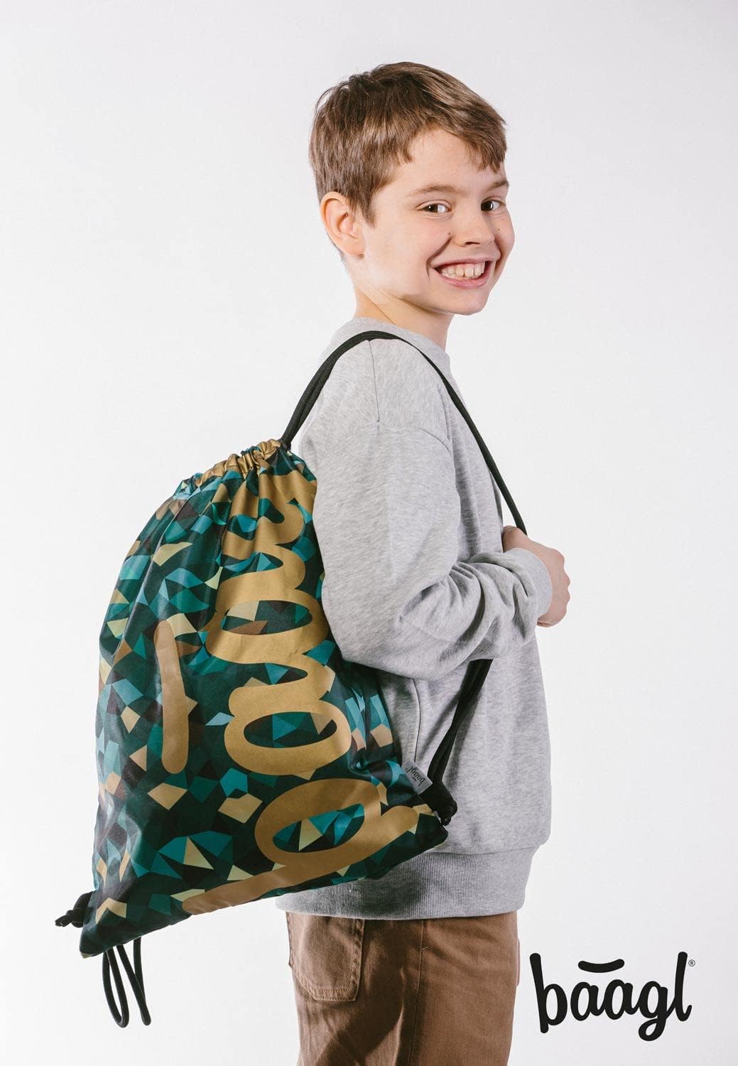 Baagl Schulrucksack Set Jungen Mädchen 3 Teilig, Schultasche ab 3. Klasse, Grundschule Ranzen mit Br