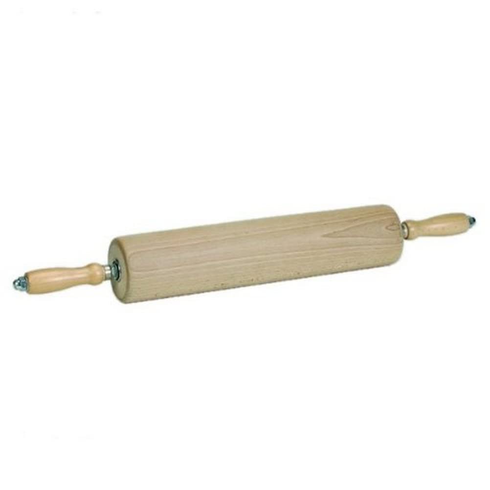 Rollholz Nudelholz Teigroller ø 90 mm Walzenlänge 35 cm Gesamtlänge 63 cm mit Edelstahlkugellager