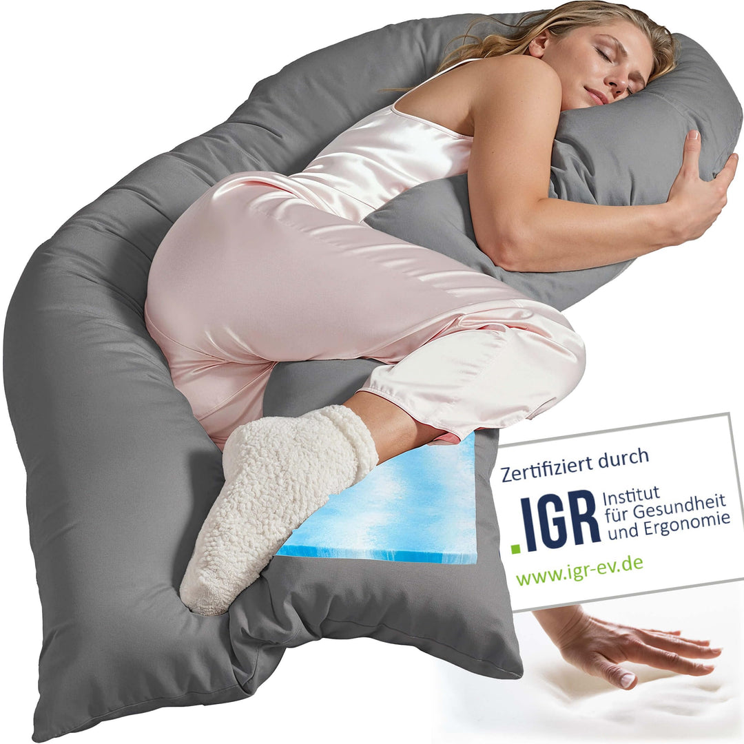 Traumreiter Seitenschläferkissen, Wendekissen Visco M mit Memory Foam [orthopädisch] + Watte Seite |