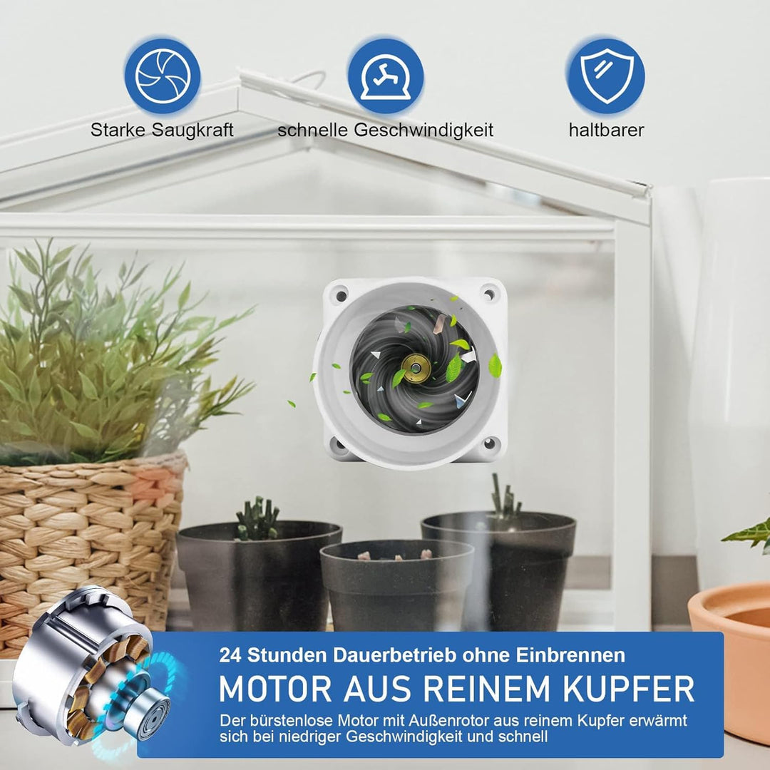 Rohrventilator 2'' Kanalventilator Klein Abluftventilator Badlüfter Mischdurchfluss Rohrlüfter für B