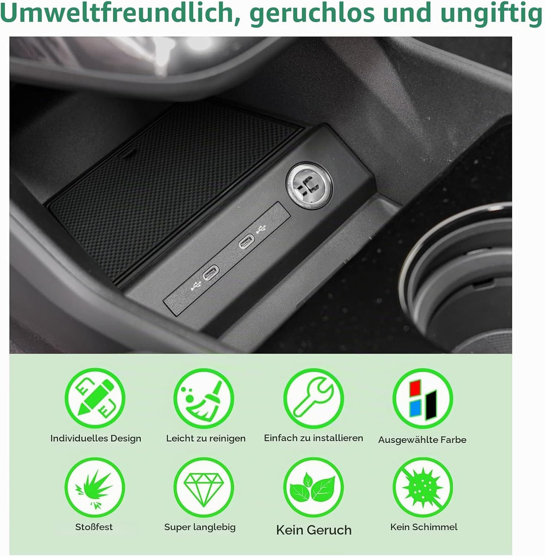 GAFAT Kompatibel mit Audi Q4 Etron Antirutschmatten 2021 2022 2023, Q4 Etron Sportback EV Electric G