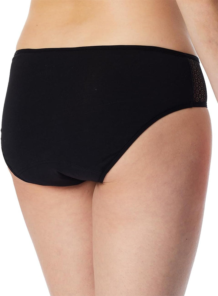 Schiesser Damen 2 PACK Menstruationswäsche/ Periodenslip auslaufsicher - Secret Care 34 Schwarz_1815