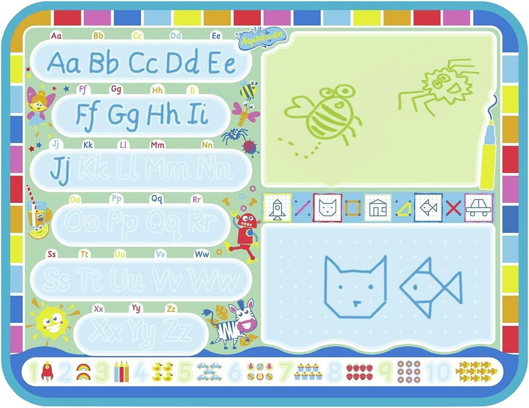 Aquadoodle My ABC Doodle Large Water Doodle Mat, Official Tomy No Mess Colouring & Drawing Game, Sui