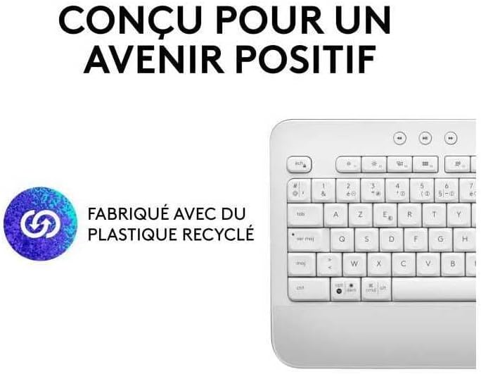 Logitech Signature K650 Comfort kabellose Tastatur mit Handballenauflage, BLE Bluetooth/Logi Bolt US