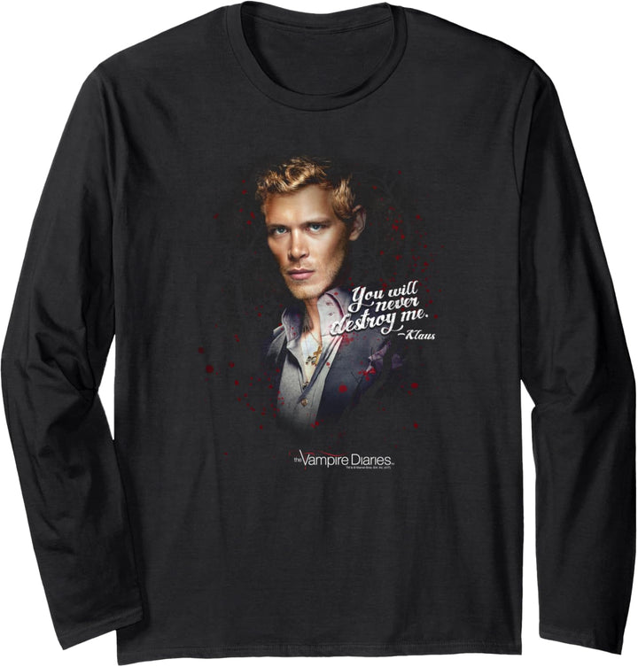 Vampire Diaries Klaus Never Destroy Langarmshirt