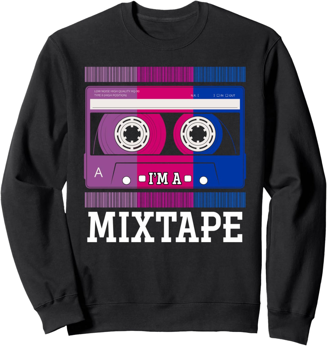 Bi Pride Kassette 80er Queer Geschenk Lustiges Bisexuell Sweatshirt