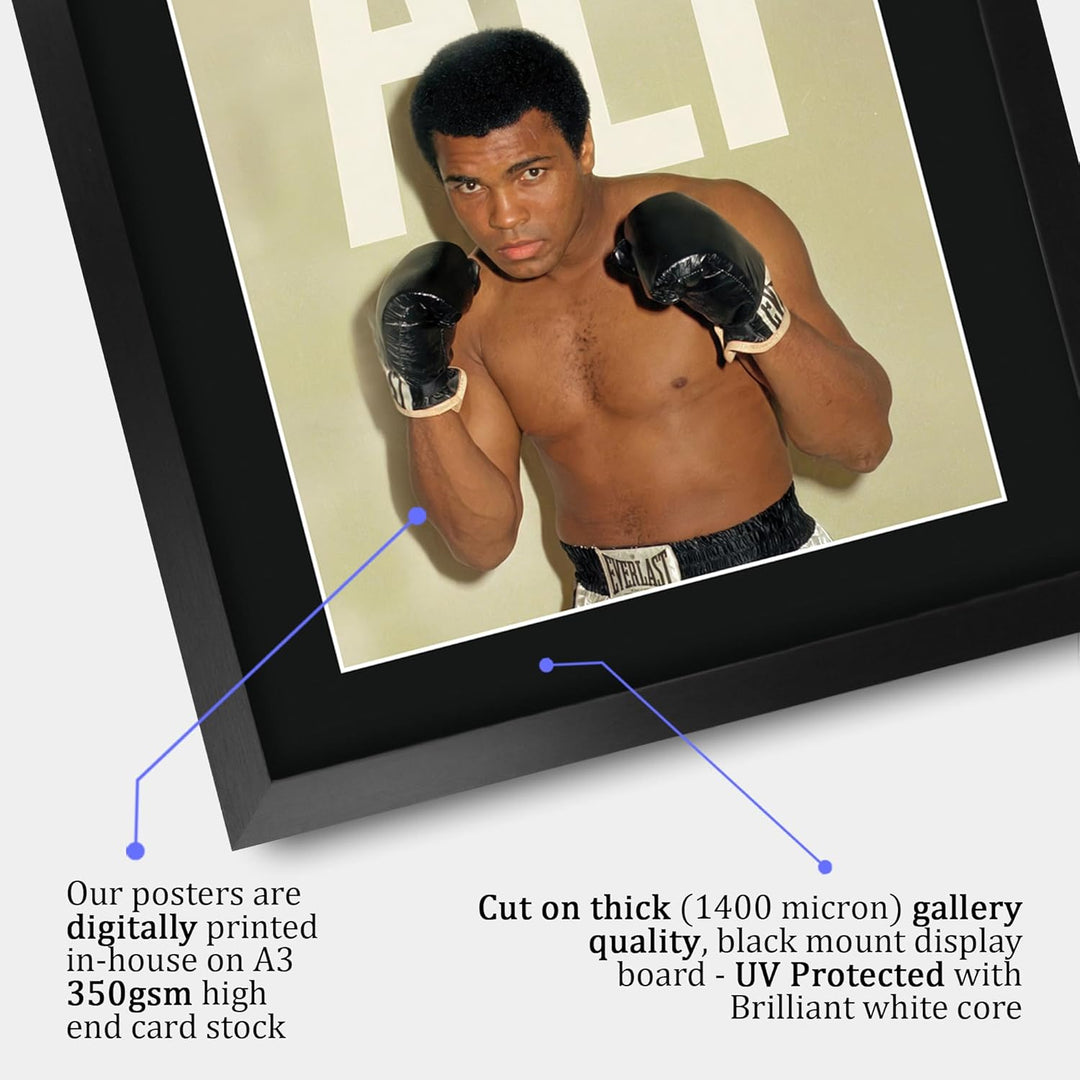 HWC Trading Muhammad Ali Boxing Geschenke Gedruckter Signierter Autogramm Poster für Fans von Boxspo