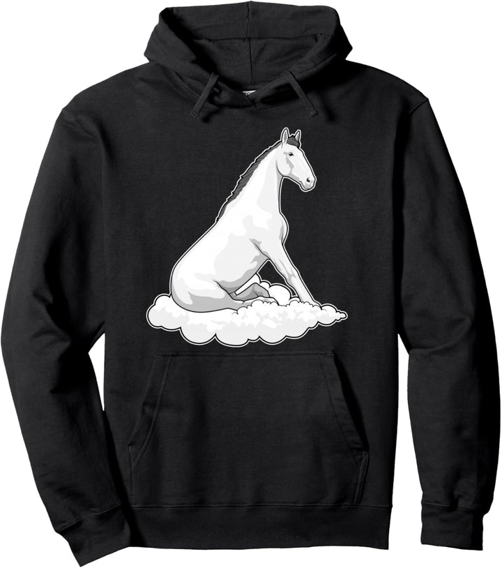 Pferd Wolken Pullover Hoodie