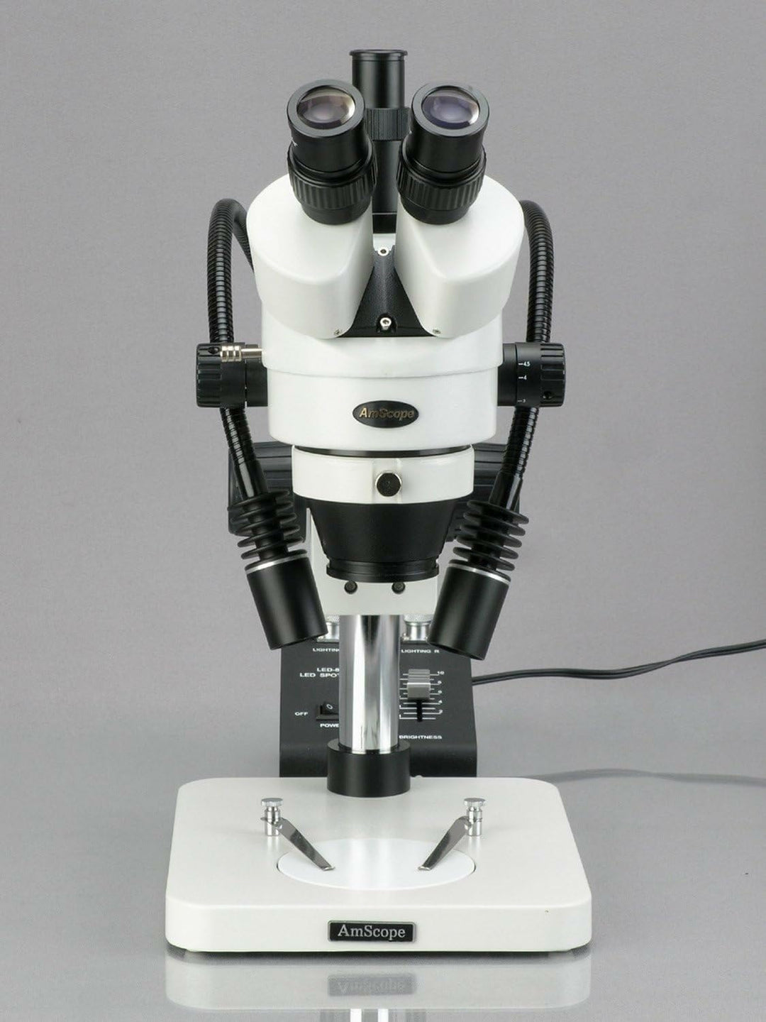 AmScope SM-1TS-L6W Zoom Leistung Trinokulares Inspektion Stereomikroskop mit Schwanenhals-LED-Leucht