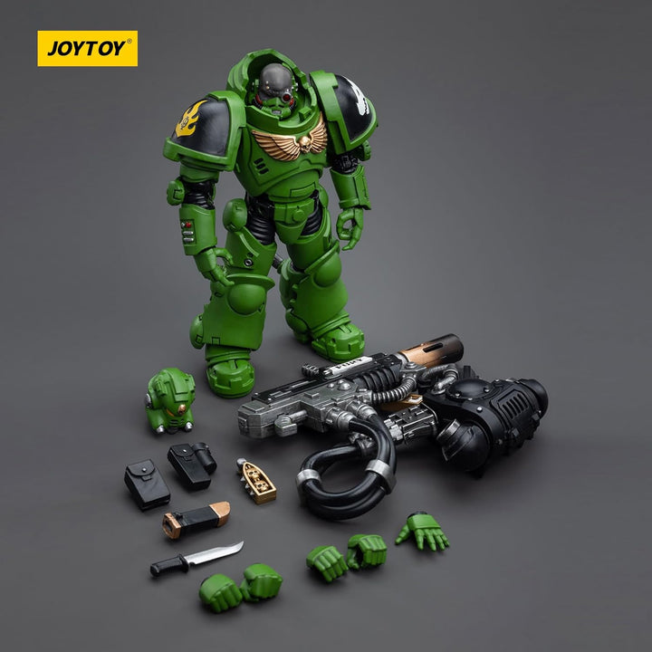 JOYTOY Warhammer 40K Salamanders Eradicators Sergeant Bragar 1/18 Action Figur，Sammeln Und Zeigen Mo