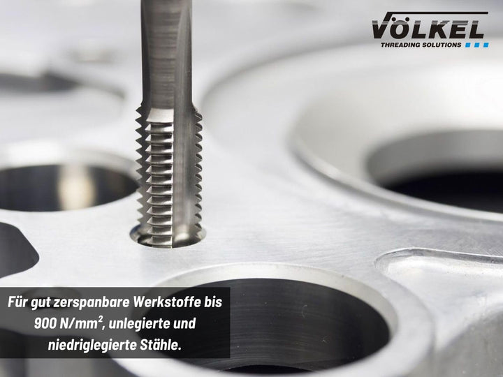 Völkel HexDrive Maschinengewindebohrer (Sechskantaufnahme) 1/4" Bit | HSS-E | M3-M12 | DIN371/376 |