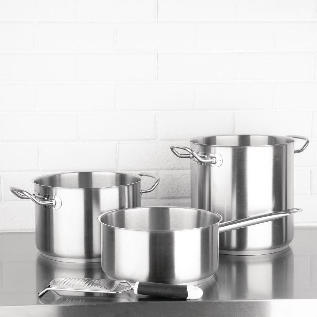 Vogue Edelstahl Stieltopf 5 Liter 110(d)mm x 240mm/9.5"(dia)., 110(d)mm x 240mm/9.5"(dia).