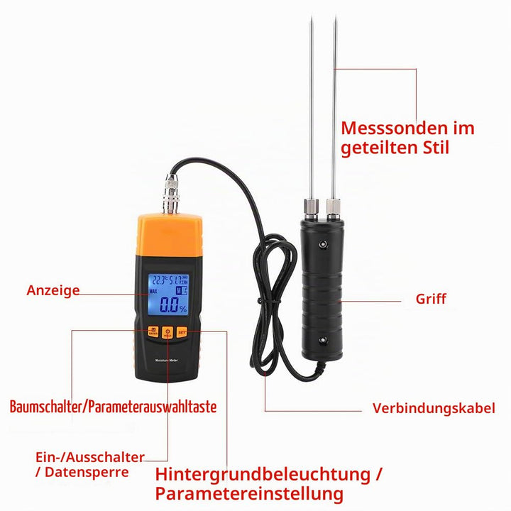 Profession Elles Hygrometer, GM620 LCD-Display Digital Einstellbare Holzschnitzel Feuchtigkeit Messe