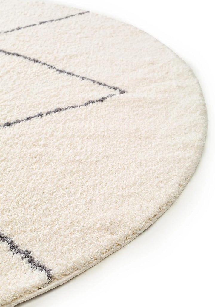 benuta Nest Hochflorteppich Benno - Kunstfaser - Rund & im Style: Berber, Traditionell, Hygge & Cozy