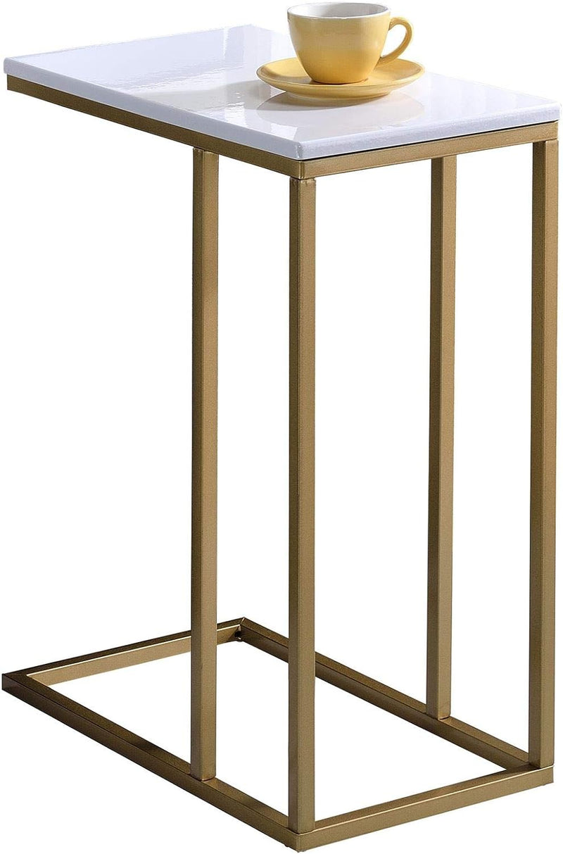 IDIMEX Beistelltisch Debora Wohnzimmertisch Couchtisch rechteckig, Metallgestell und MDF Tischplatte