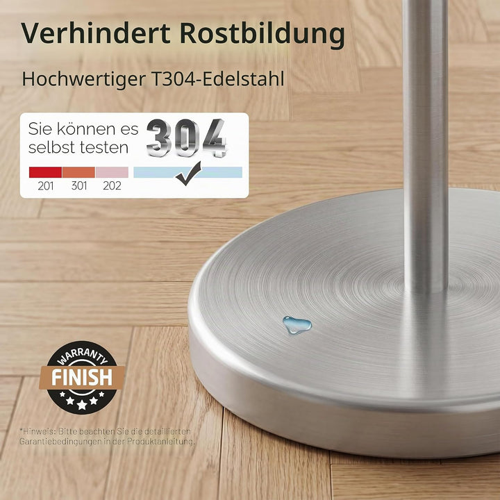 KES Toilettenpapierhalter Stehend Mit Gewichteter Basis, Klopapierhalter Klorollenhalter Freistehend