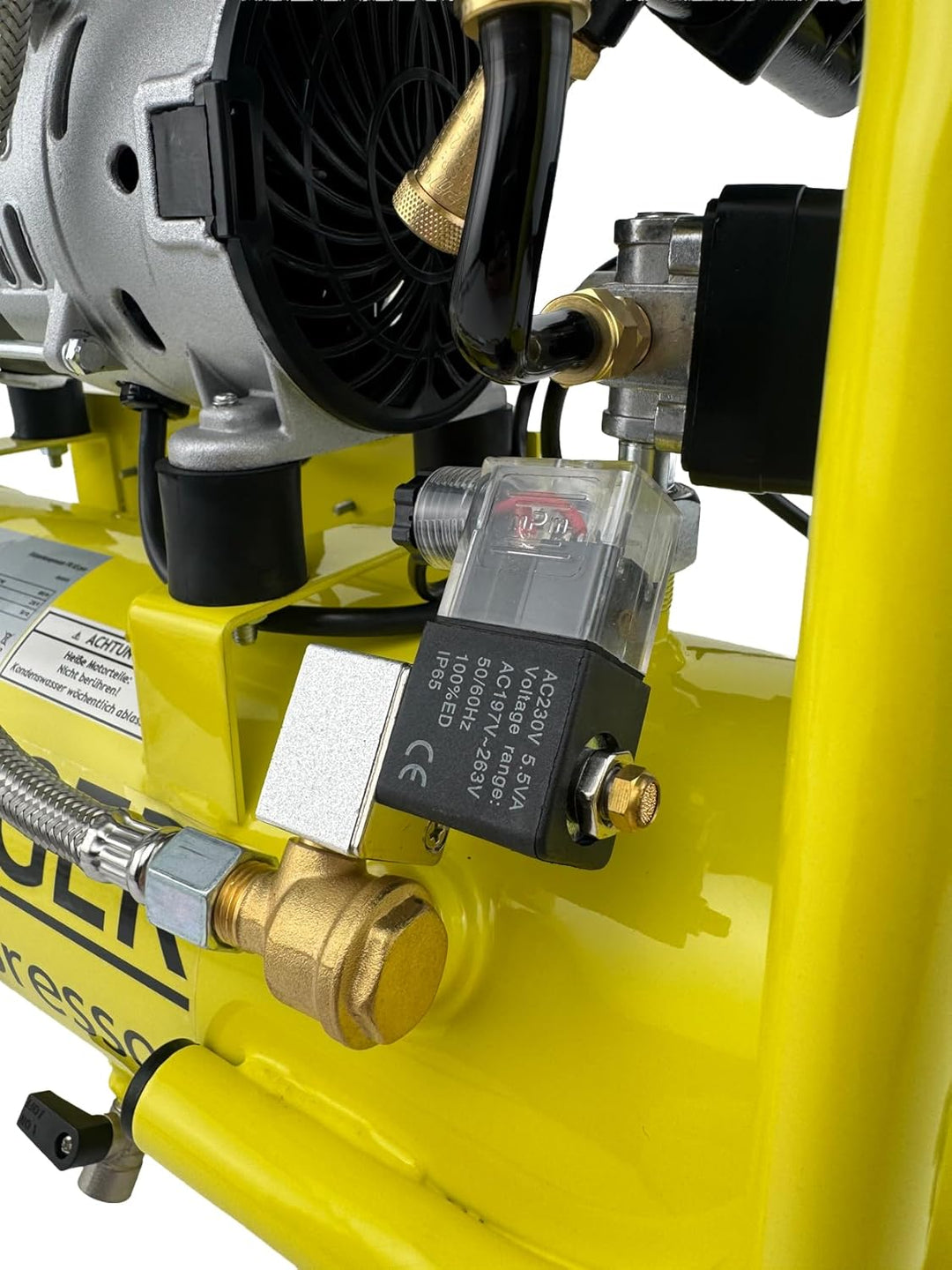WELDINGER Flüster Kompressor FK 65 pro 750 W 90 l Luftabgabe innenbeschichteter Tank 9 bar max. FK 6