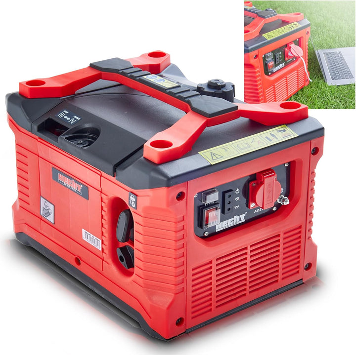 HECHT Inverter - Stromerzeuger Notstromaggregat – 4,5 Liter Benzin Tank – 5 Stunden Laufzeit – leise