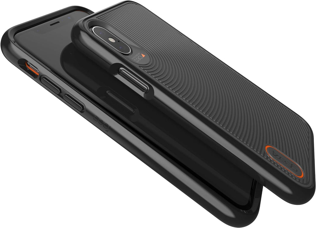 ZAGG Battersea D30 Protective Case for Apple iPhone X/XS, Hard, Slim, Shockproof, Wireless Charging