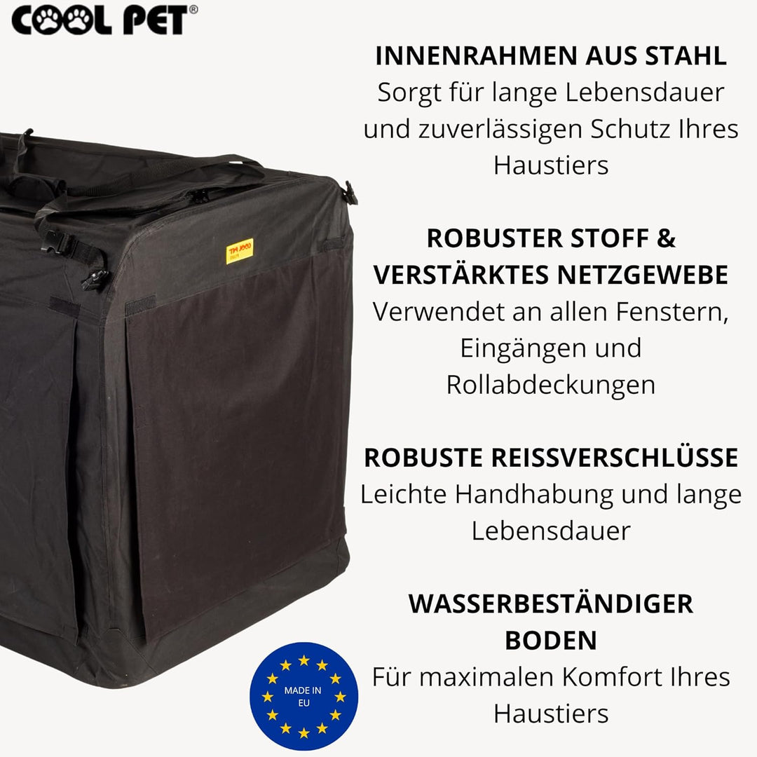 Hundebox 122 * 79 * 91cm 4XL, Hundehütte,Box für Hund, Transportbox, Box für Katze (schwarz), schwar