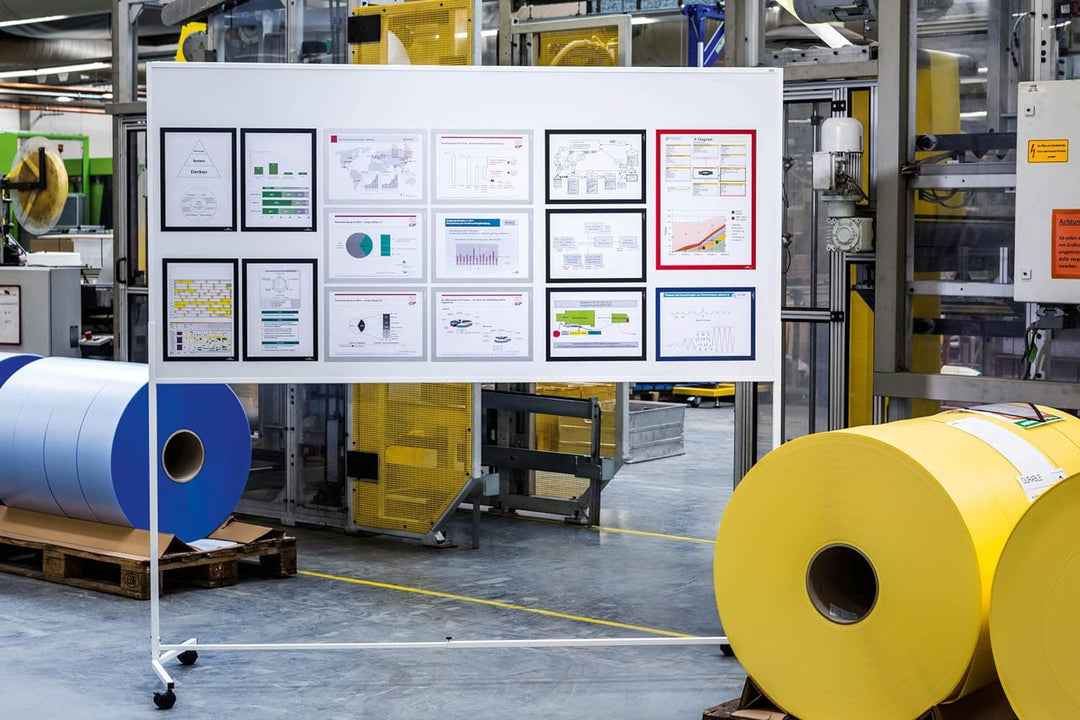 Durable Info-Rahmen Duraframe Magnetic (A4, Magnetrahmen für metallische Oberflächen) 5 Stück, orang