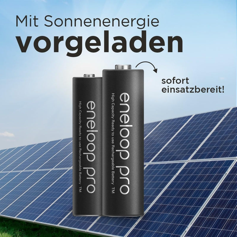 eneloop pro, AAA/Micro NI-MH Akku, 4er-Pack, Kapazität mit min. 930 mAh, Ready-to-Use NI-MH Akkus, b