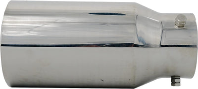 Simoni Racing Auspuffzierstück Rund Edelstahl - Ø115xL200mm - Anschluss 44-68mm