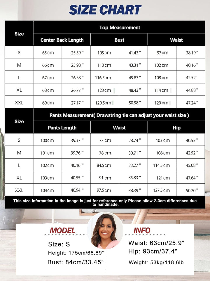 Lovasy Fleece Schlafanzug Damen Lang Winter Warmer Pyjama Set Flauschiger Frottee Schlafanzüge für D
