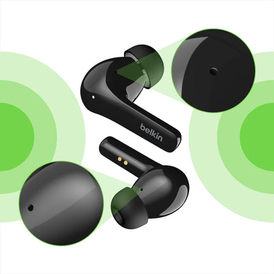 Belkin SOUNDFORM Flow True Wireless Noise-Cancelling-Kopfhörer, kabellos, Bluetooth-Kopfhörer, schwe