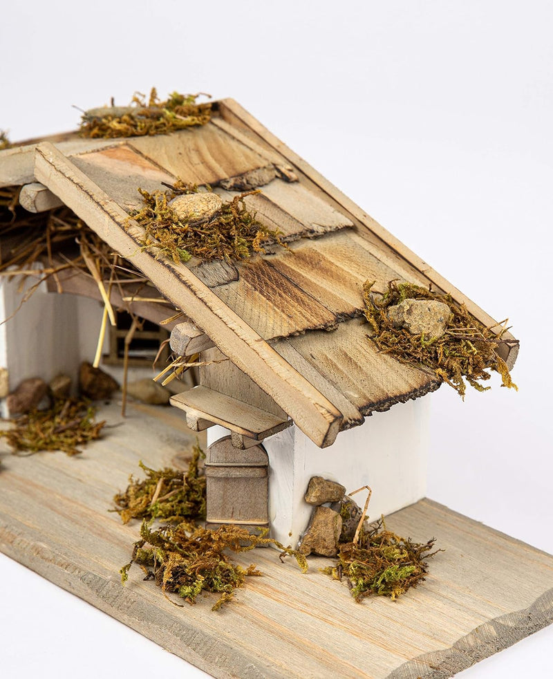 Garten und Holztrends Weihnachtskrippe Krippe Krippenstall Weihnachten Tischkrippen Krippenfiguren (