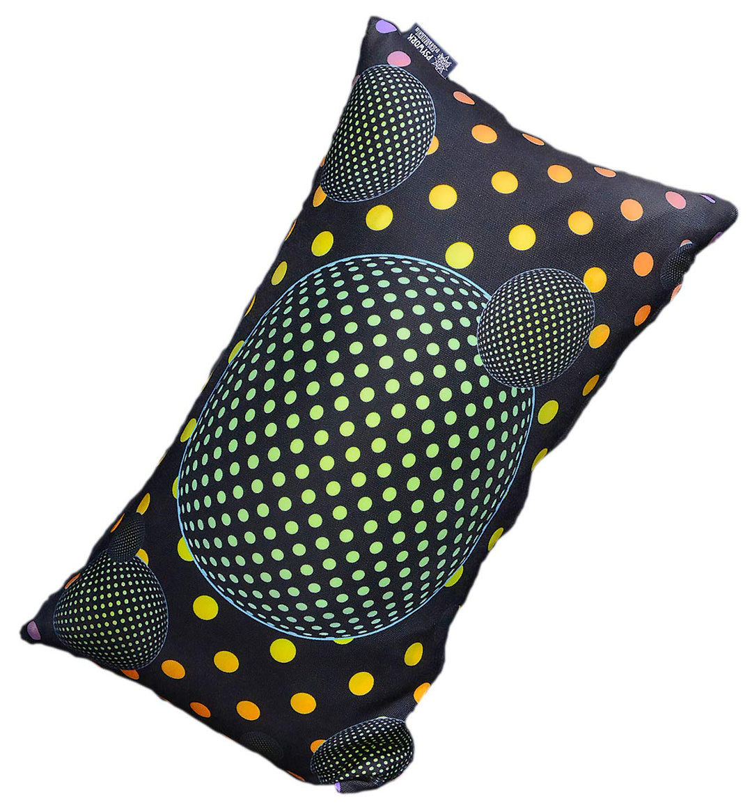 PSYWORK Schwarzlicht Kissen Neon Dots Bubble Balls, 30x50cm
