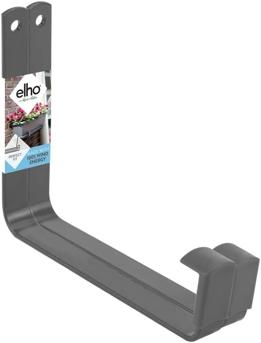 elho Barcelona Halter Metall 18 - Zubehör für Balkon & Aussen Zubehör - Ø 2.0 x H 14.8 cm - Schwarz/