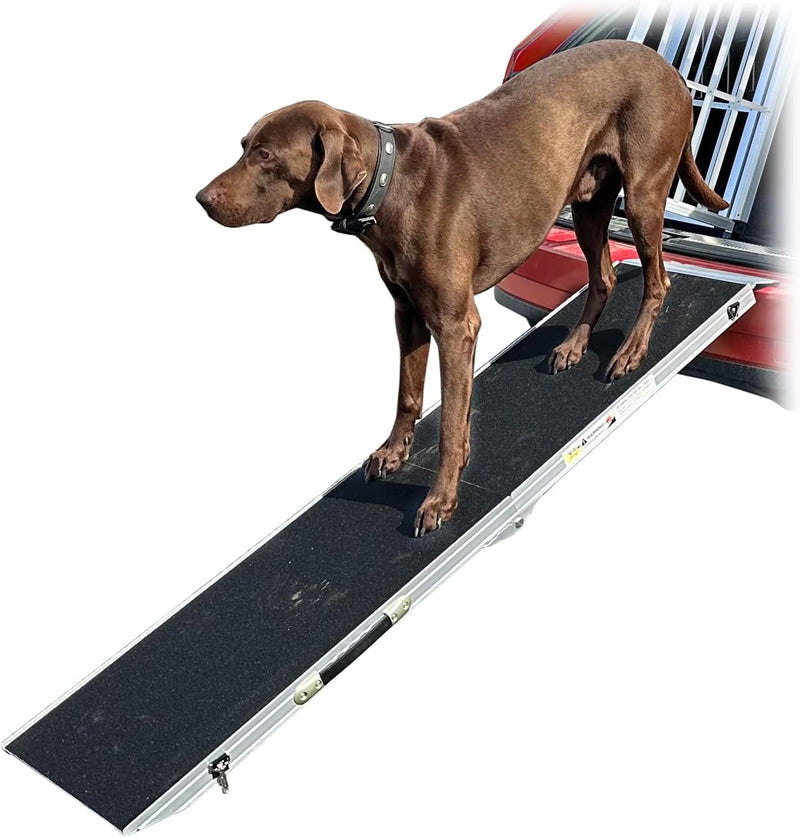 Hunderampe Hundetreppe Auto Kofferraum Treppen Rampe Einstiegshilfe für Hunde Klappbar Aluminium Aus