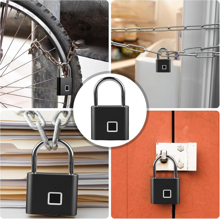 Fingerabdruck Schloss, Smart Schloss Wasserdicht, Schlos s mit Fingerabdruck, Vorhängeschloss Finger