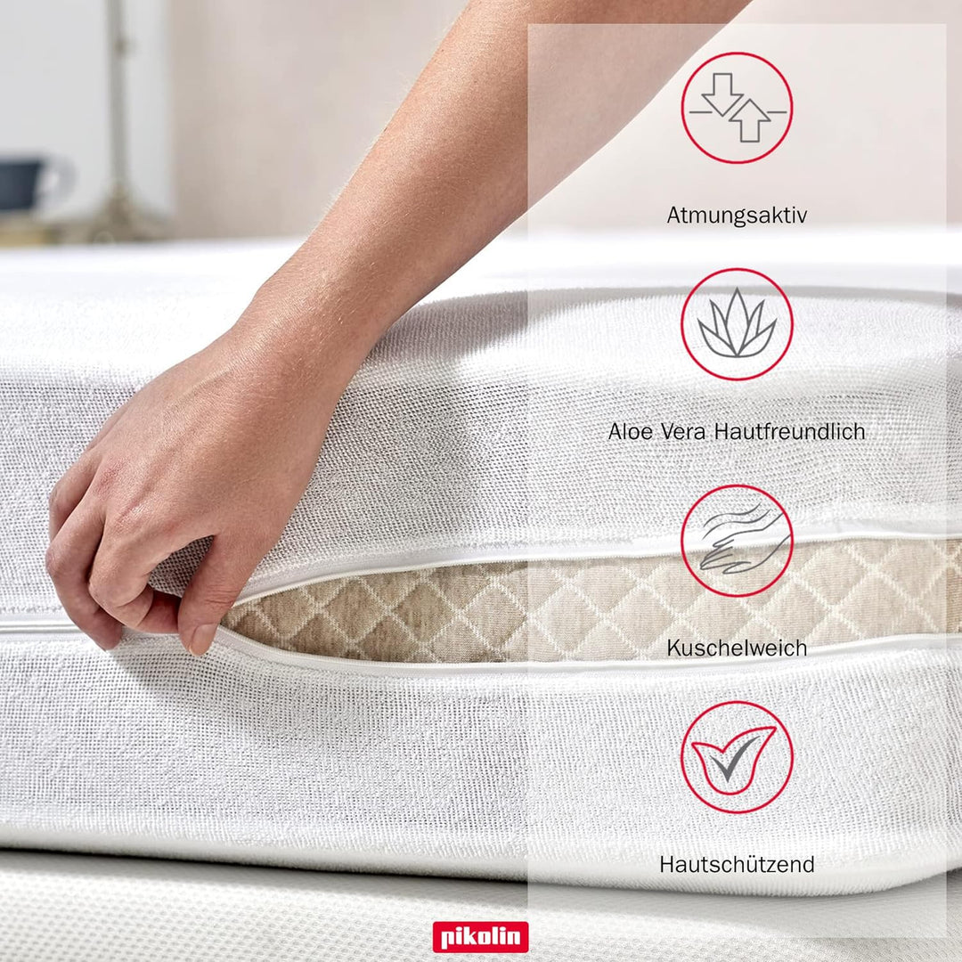 Pikolin Home - Anpassbares Betttuch aus 100 % Baumwolle, atmungsaktiv, langlebig und widerstandsfähi