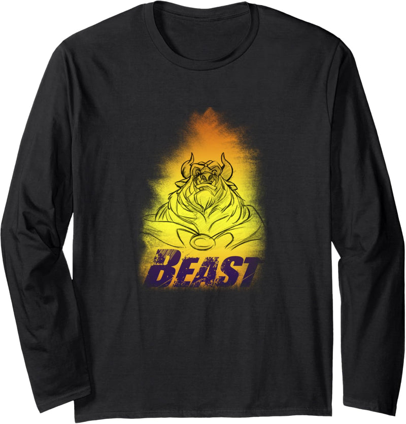 Disney Beauty And The Beast Lightning Portrait Langarmshirt