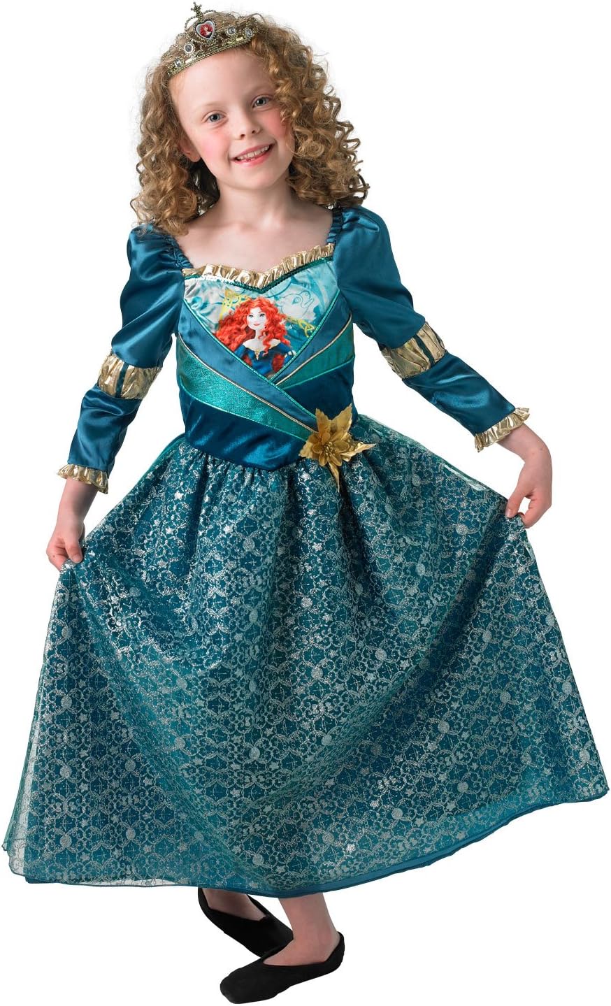 Rubie's Offizielles Merida Schimmernde Prinzessin Brave Disney Kinderkostüm für Mädchen und Kinder S