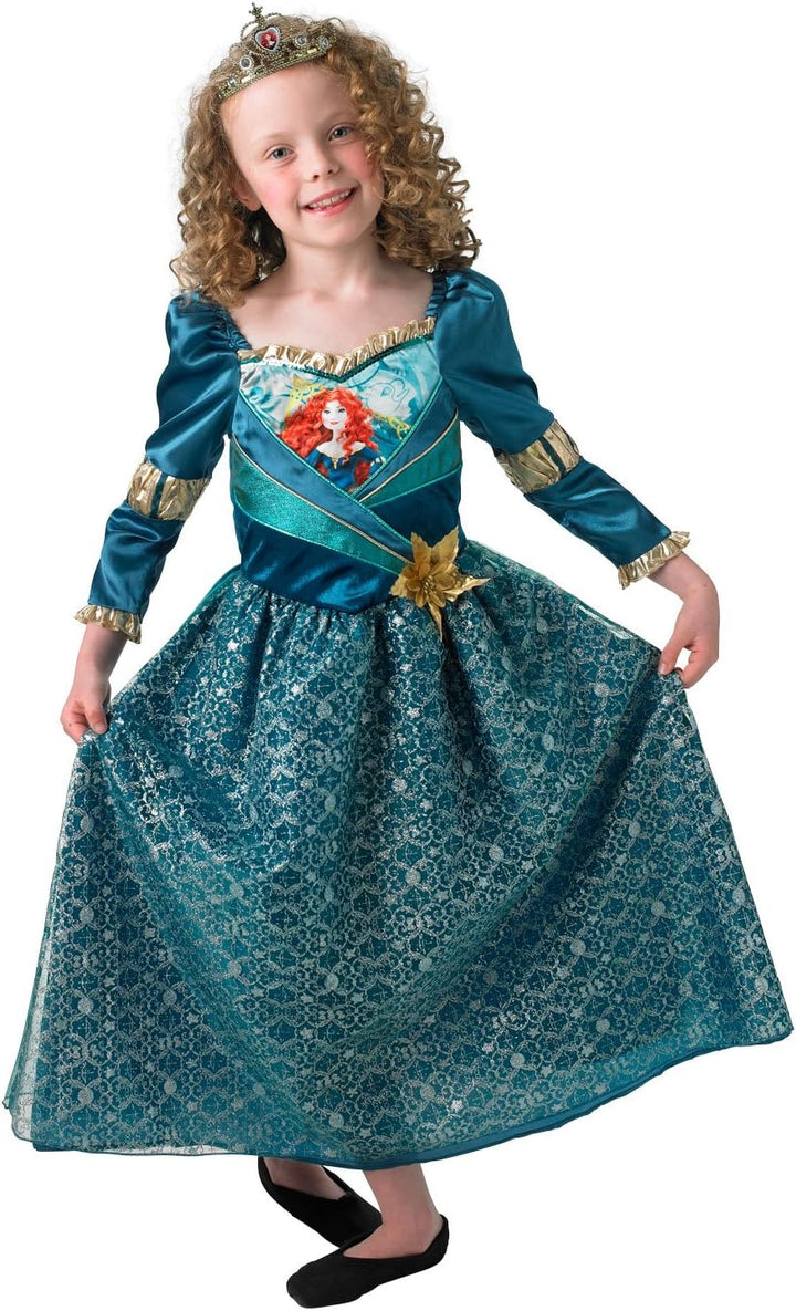 Rubie's Offizielles Merida Schimmernde Prinzessin Brave Disney Kinderkostüm für Mädchen und Kinder S
