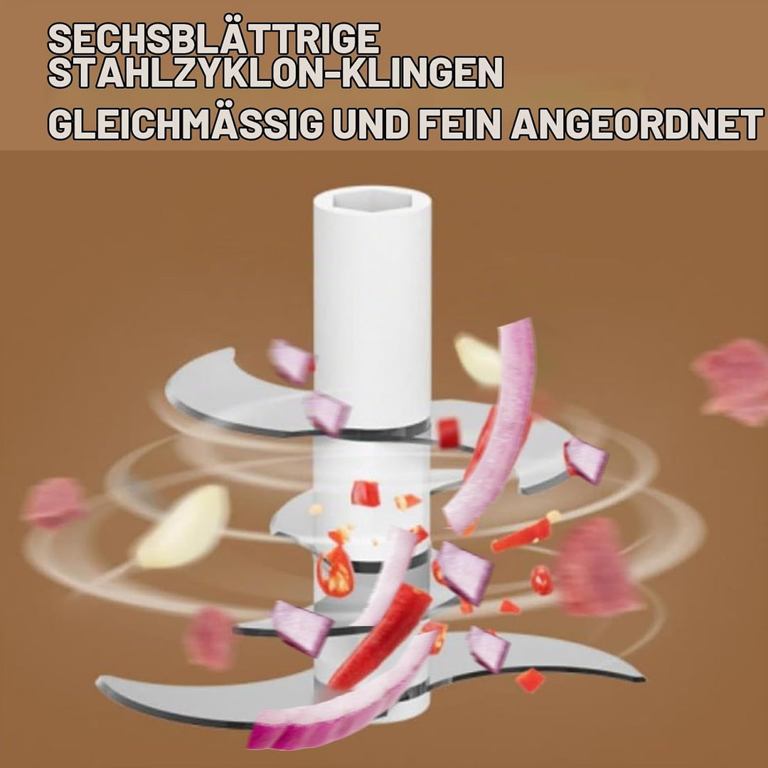 Zwiebel Zerkleinerer Elektrisch 400ML, Weiss Zwiebelschneider Elektrisch mit Akku Gemüsezerkleinerer