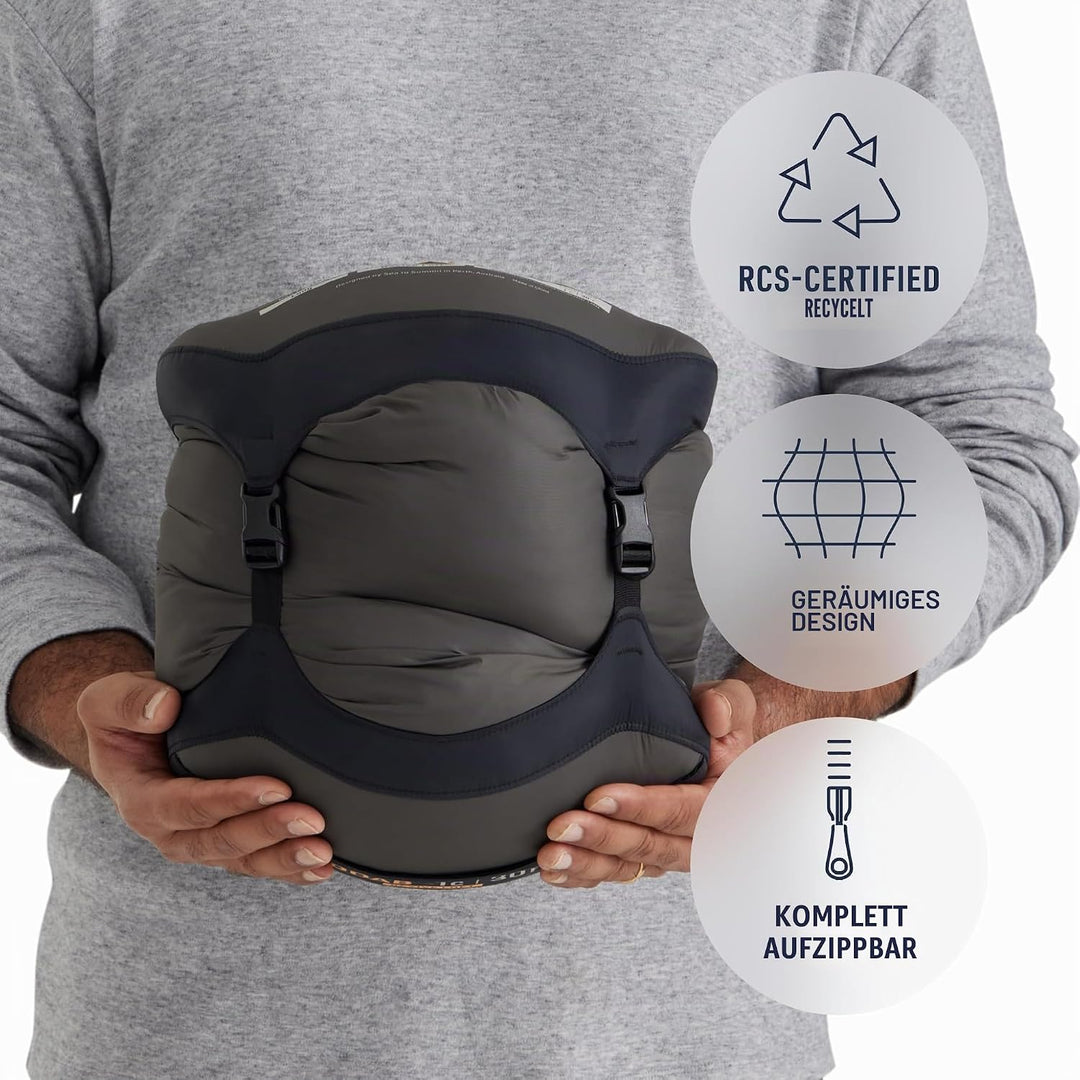 SEA TO SUMMIT - Boab Schlafsack aus Kunstfaser (–1 °C) - Rechteckig - Durchgehender Reissverschluss
