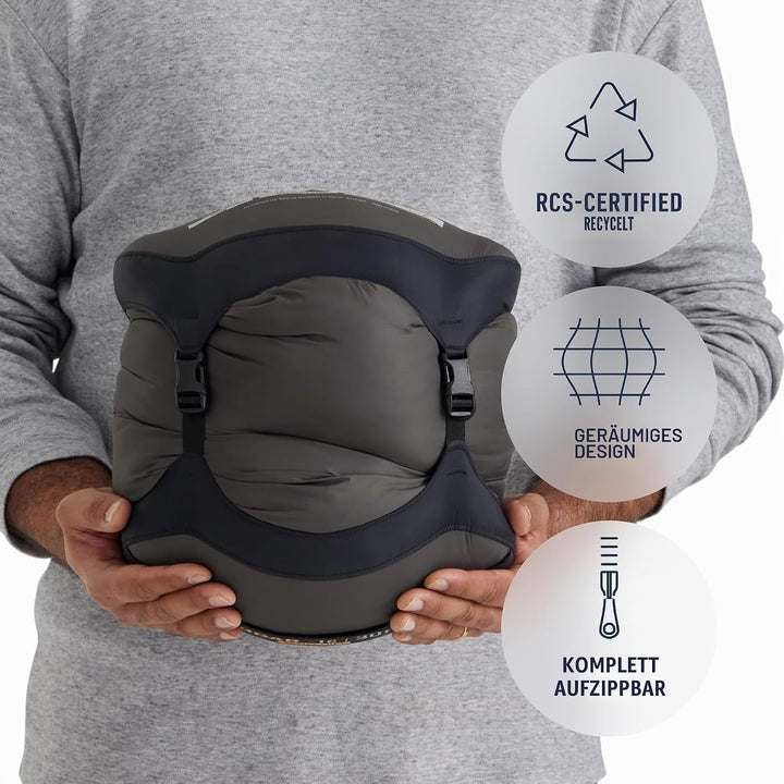 SEA TO SUMMIT - Boab Schlafsack aus Kunstfaser (–1 °C) - Rechteckig - Durchgehender Reissverschluss