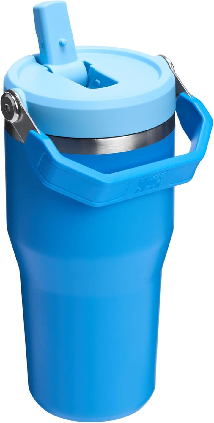 Stanley IceFlow 2.0 Trinkhalm-Becher mit Griff, 590 ml, Deckel zum Aufdrehen und hochklappbarem Stro