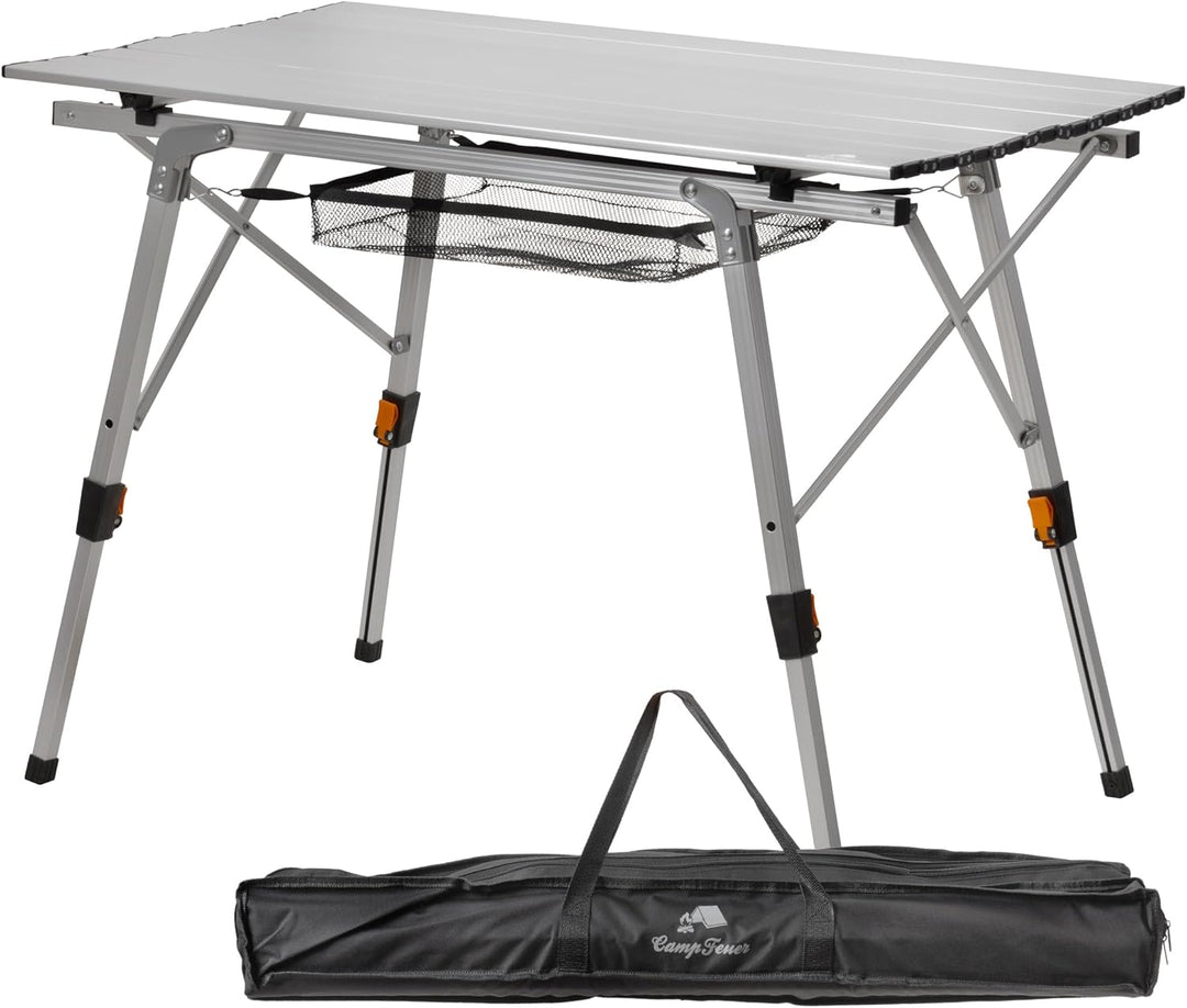 CampFeuer Campingtisch faltbar | 90,5 x 51,5 cm | Klapptisch mit Tragetasche, Gartentisch, Reisetisc