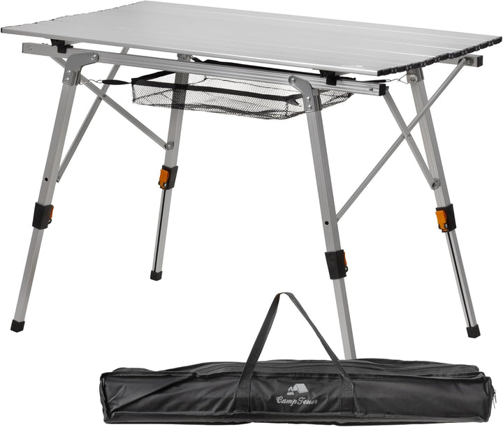 CampFeuer Campingtisch faltbar | 90,5 x 51,5 cm | Klapptisch mit Tragetasche, Gartentisch, Reisetisc