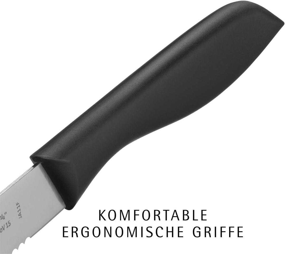 WMF Classic Line Frühstücksmesser Set 6-teilig, 23 cm, Brötchenmesser Wellenschliff, Brotzeitmesser,