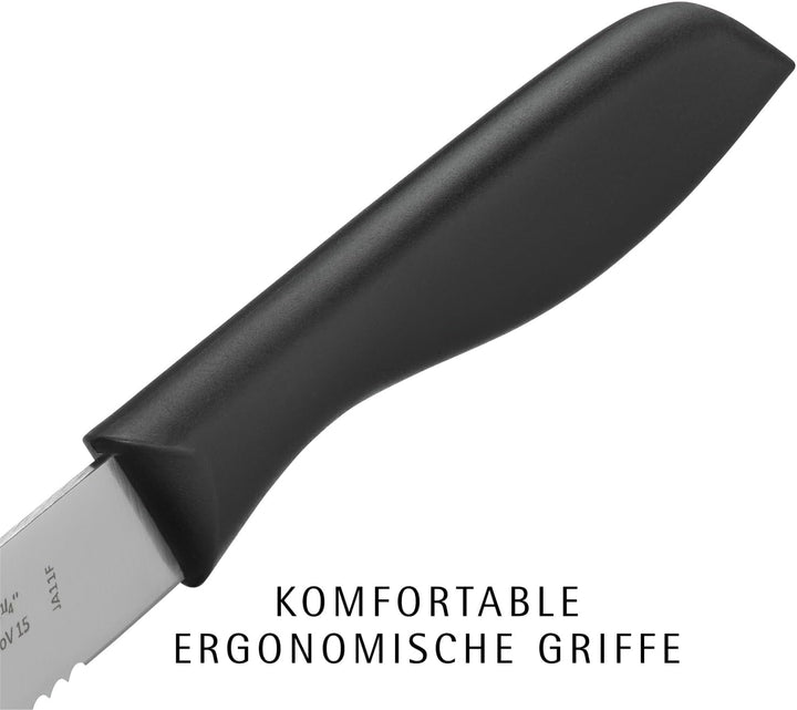 WMF Classic Line Frühstücksmesser Set 6-teilig, 23 cm, Brötchenmesser Wellenschliff, Brotzeitmesser,