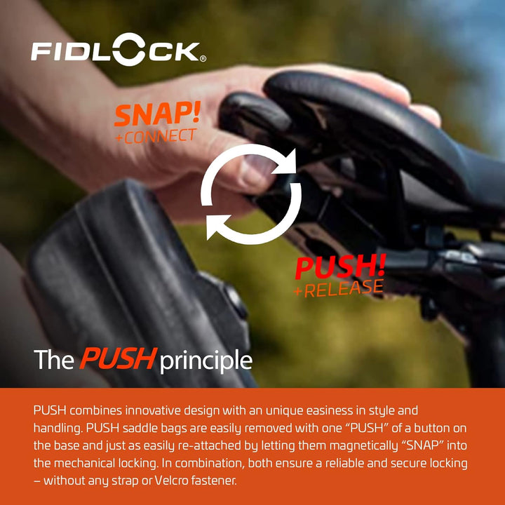 Fidlock Unisex – Erwachsene PUSH saddle base, schwarz, One Size